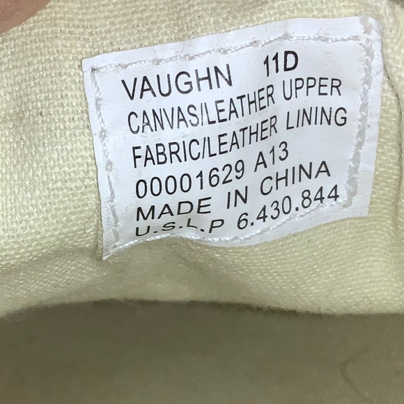 Polo Ralph Lauren Vaughn Mens Size 11D Beige Canvas / Leather Low Sneakers - Picture 7 of 7